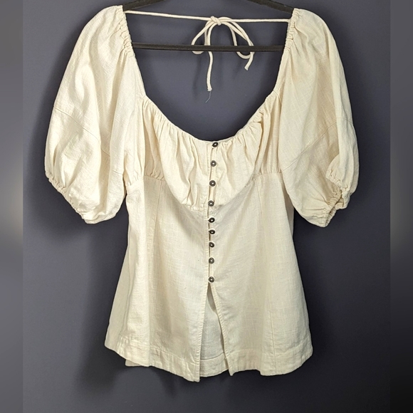 Free People Tops - Free People Wink My Way Top, Ecru, Size L